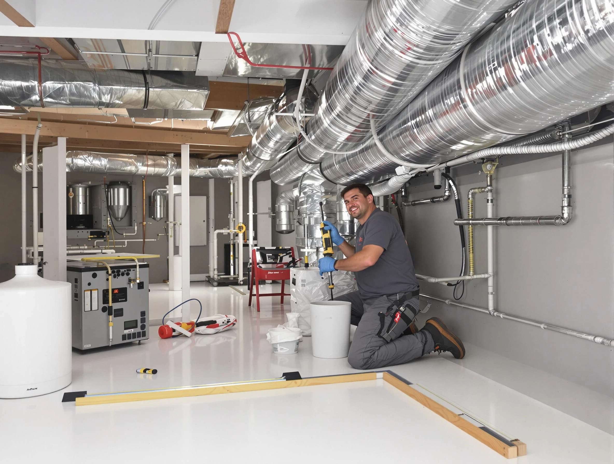 Professional duct sealing service by Collier Air Duct Cleaning in Collier