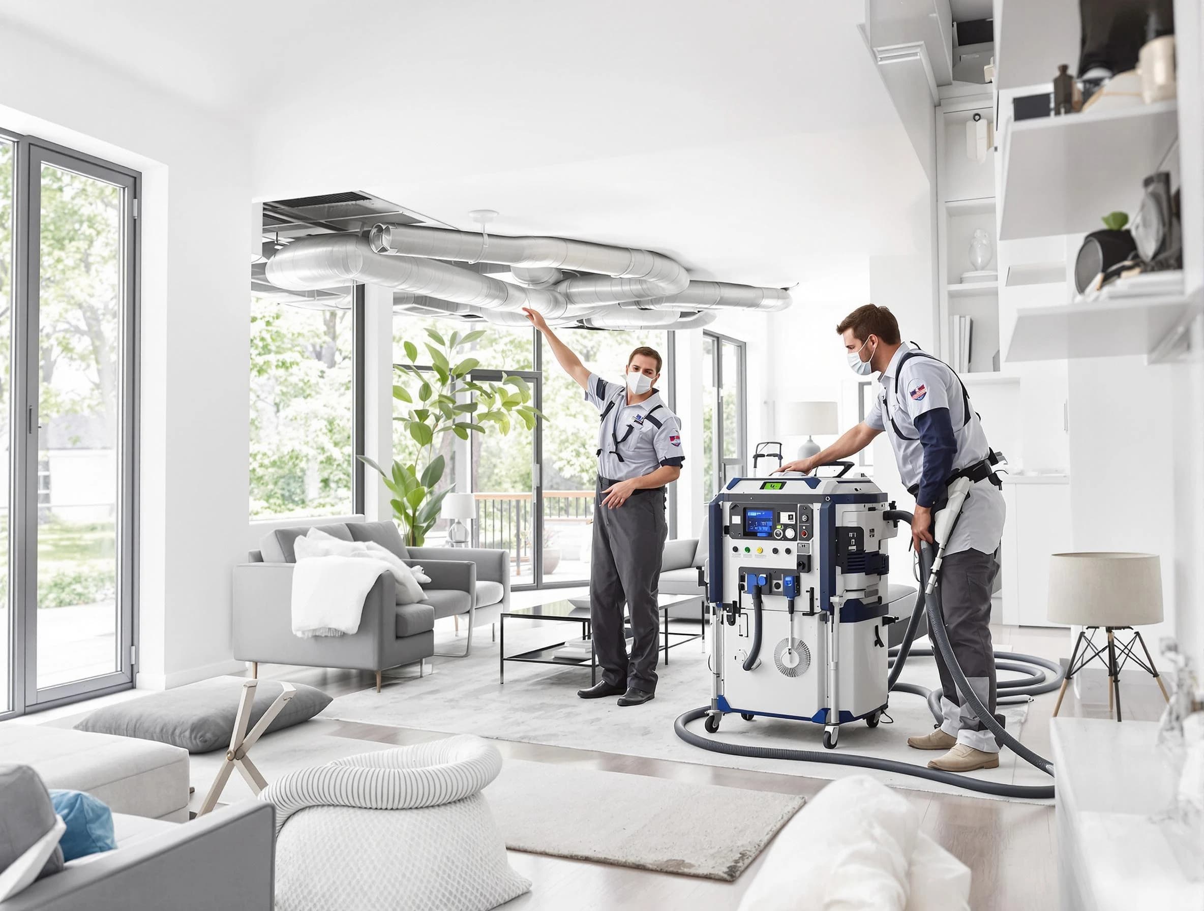 Collier Air Duct Cleaning professional conducting pure air duct cleaning with state-of-the-art equipment in Collier