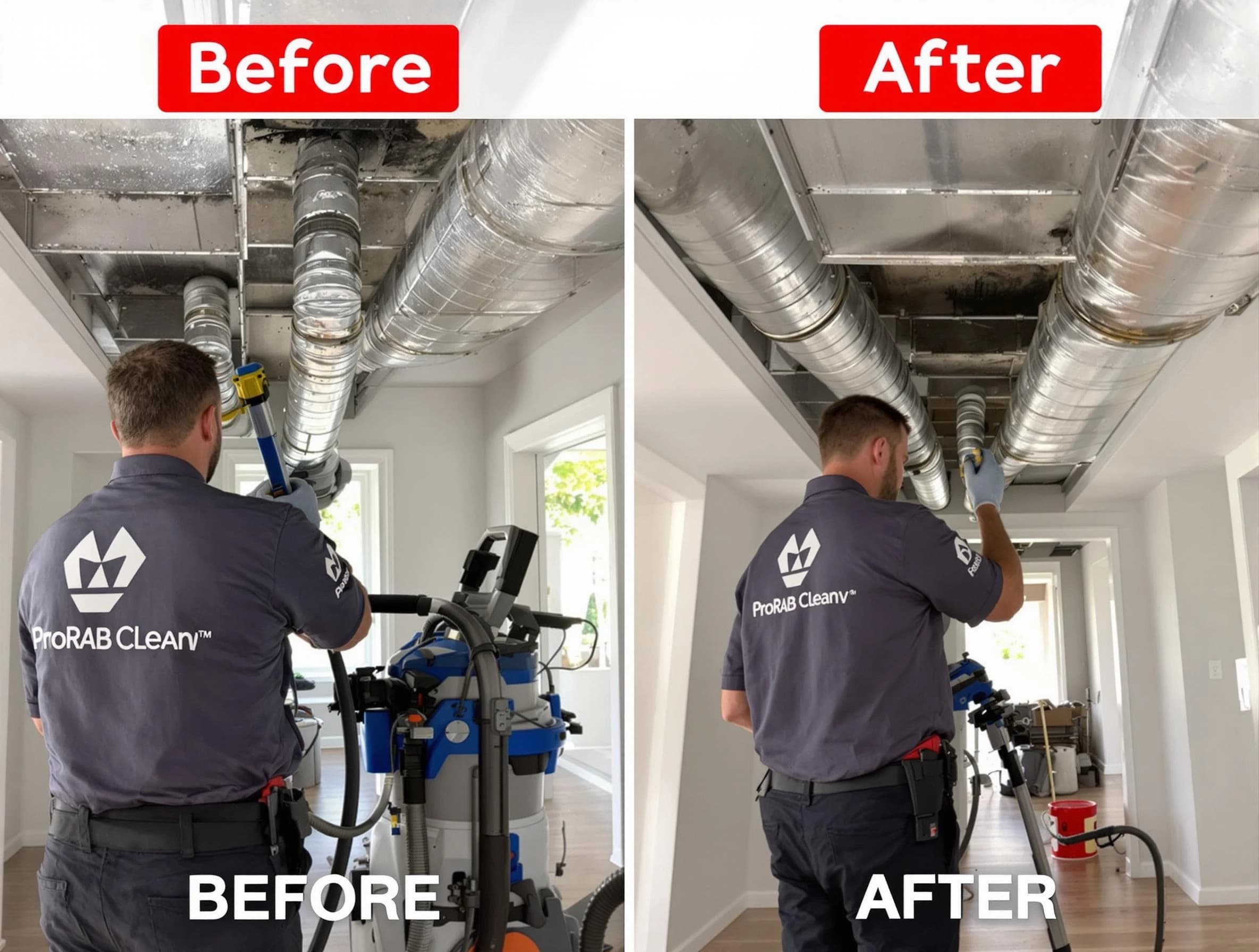 Collier Air Duct Cleaning expert performing thorough residential duct cleaning in a Collier home