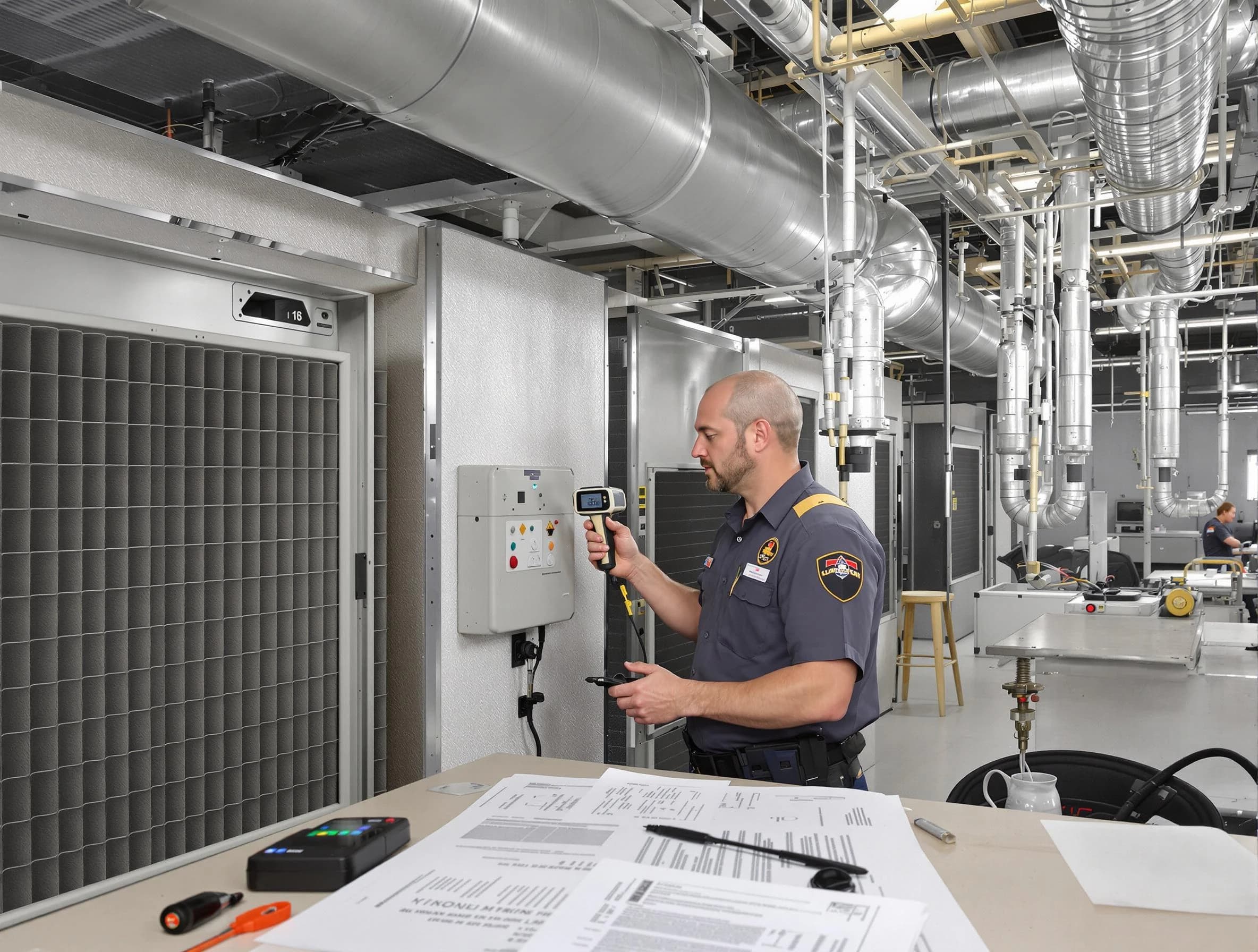 Professional filter system inspection by Collier Air Duct Cleaning in Collier