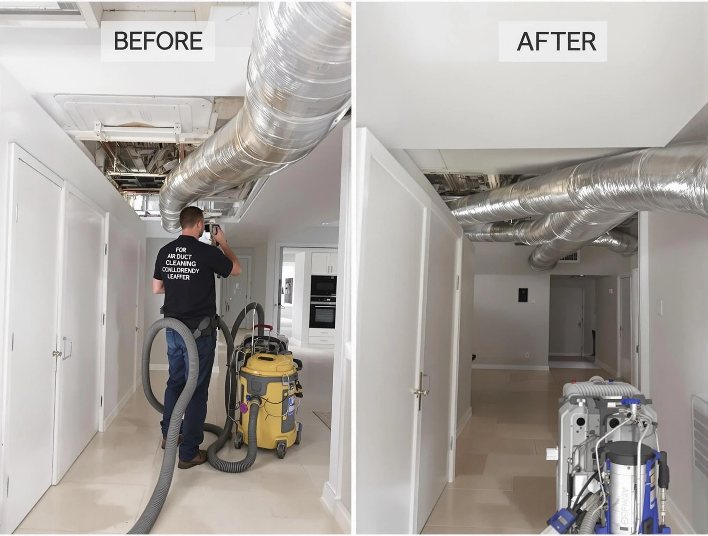 Collier Air Duct Cleaning professional performing thorough air duct cleaning in Collier