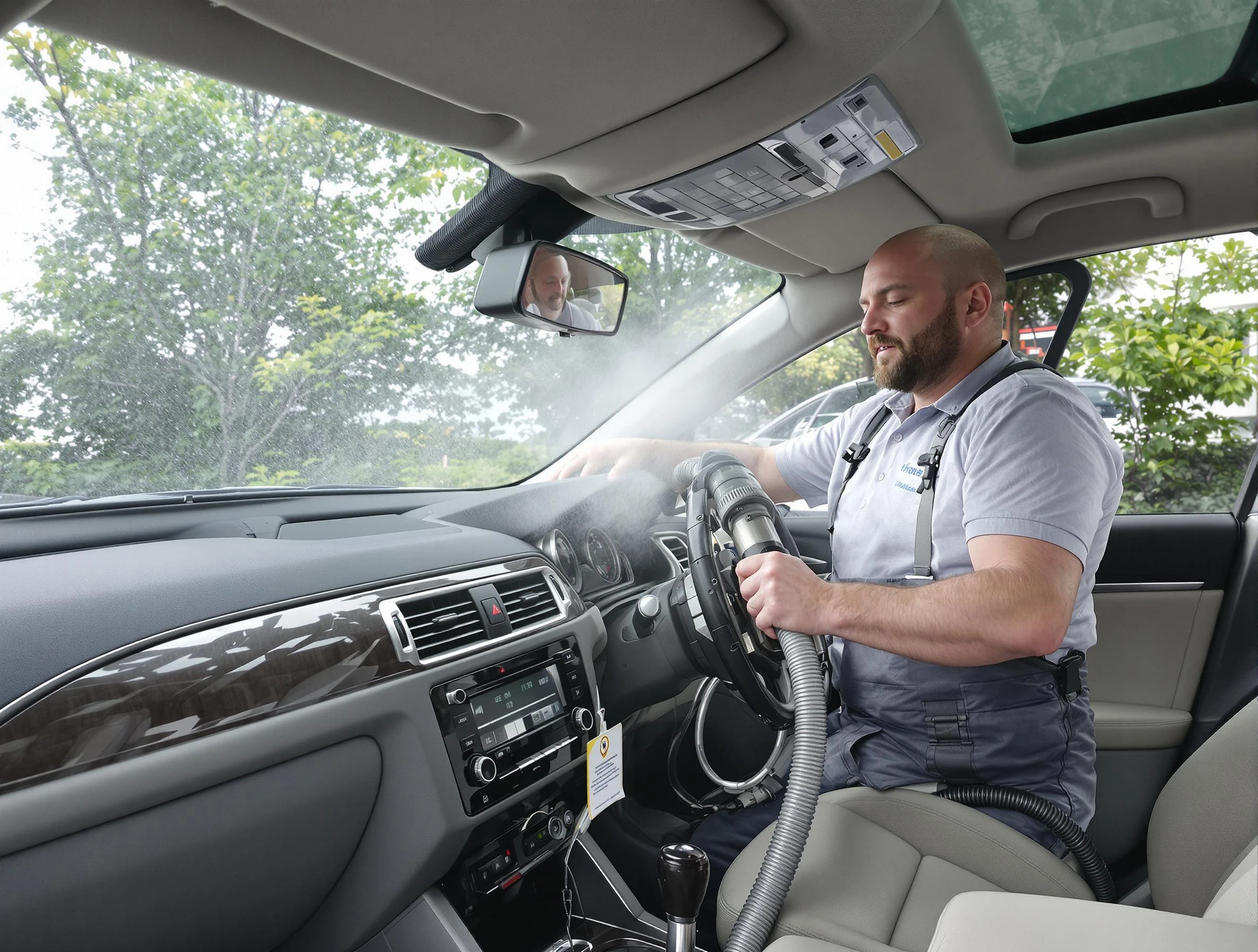 Collier Air Duct Cleaning specialist performing professional car duct cleaning in Collier