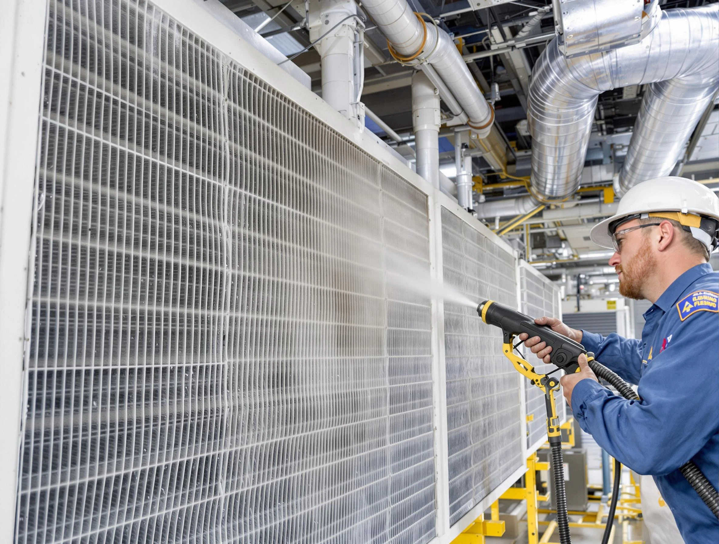 Professional commercial coil cleaning by Collier Air Duct Cleaning in Collier