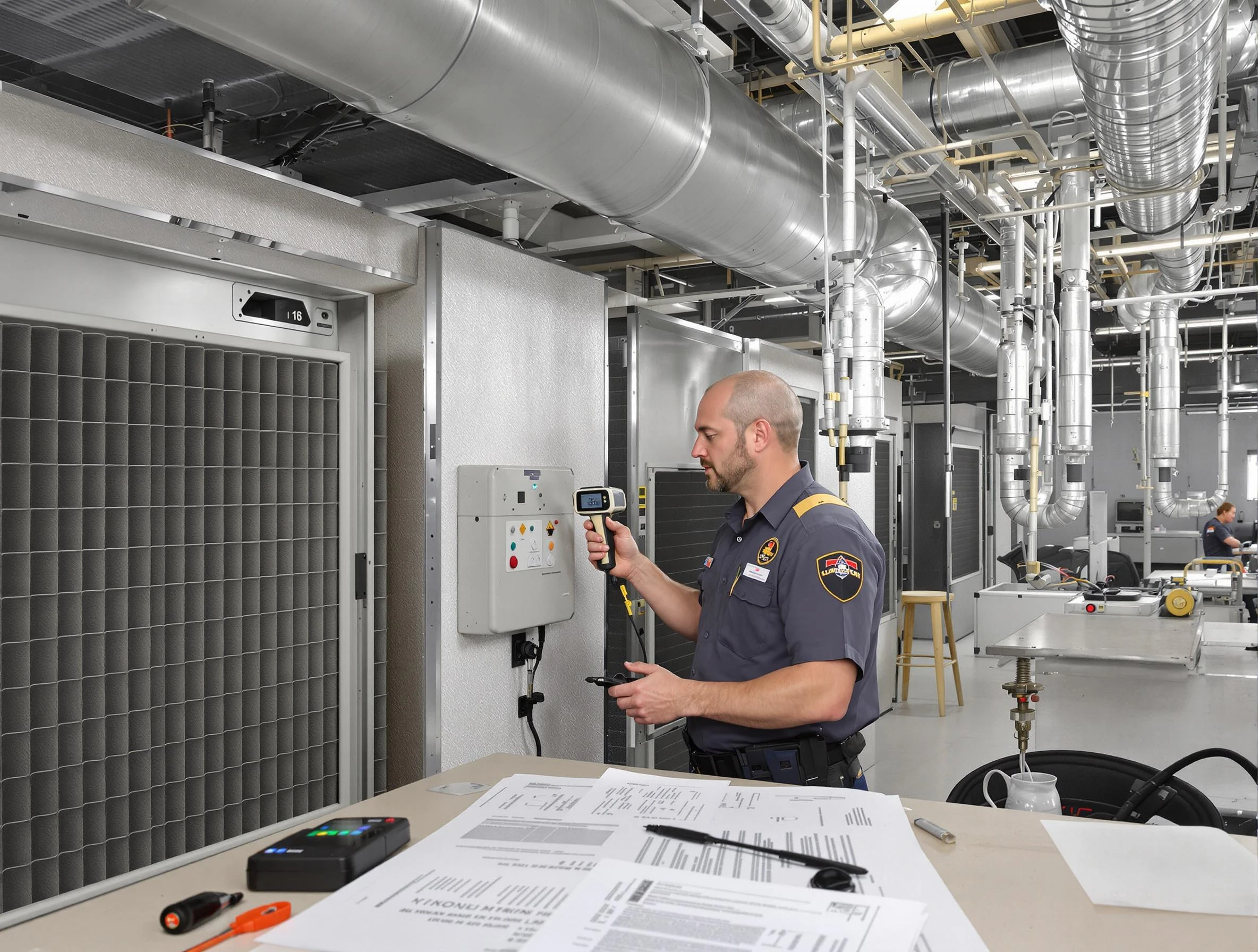 Professional filter system inspection by Collier Air Duct Cleaning in Collier